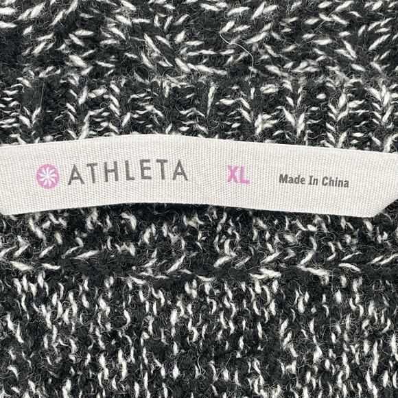 Athleta Women's Wool Cashmere Blend Chunky Knit Sweater, Sz. XL Asymmetric Hem - Picture 3 of 12